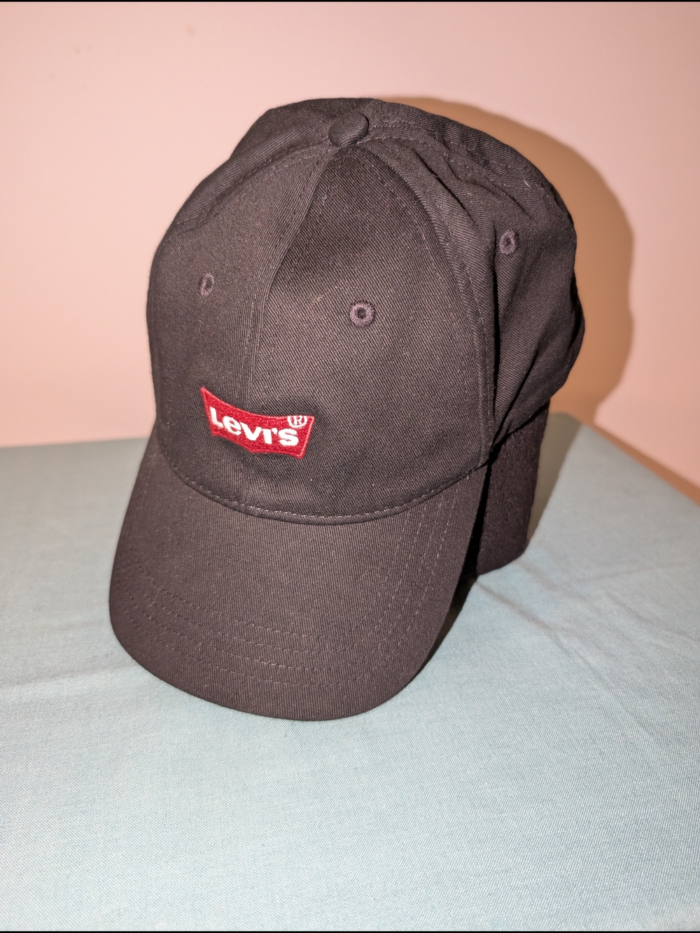 Levi's Black Cap with Red Logo Patch